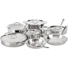 All-Clad Cookware All-Clad D3 Stainless Steel with lid 14 Parts