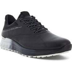 Ecco Men Golf Shoes ecco Men's S-Three Spikeless Golf Shoes Black/Concrete/Black