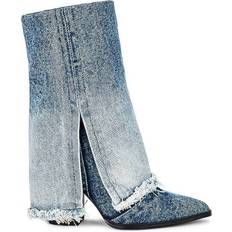 Women High Boots Steve Madden Livvy - Denim Fabric