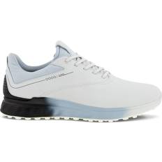 Ecco Men Golf Shoes ecco STHREE Men's Golf Shoe, White/Blue, Spikeless