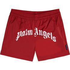 Boys Swimsuits Children's Clothing Palm Angels Logo Swim Trunks - Red (PBFD001C99FAB001-2501)