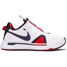 Men - Nike Paul George Sport Shoes Nike PG 4 USA - White/Obsidian/University Red