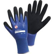 Leipold + Döhle Handschuhe Nitril Aqua Gr.10 blau/schwarz Nyl.m.dop.Nitril EN 388 PSA II