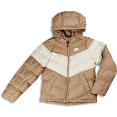 Vinterjakker Nike Older Kid's Sportswear Synthetic-Fill Hooded Jacket - Khaki/Light Bone/White (DX1264-247)