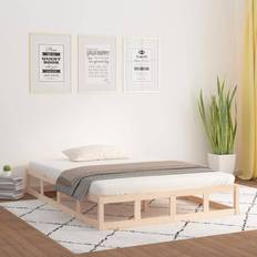 Sengerammer vidaXL brown, 180 Solid Wood Bed Frame Bed Base
