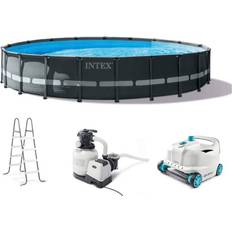 Pool robot Intex 26333EH 20 x 48 Round Frame Swimming Pool Set w/ Robot Vacuum