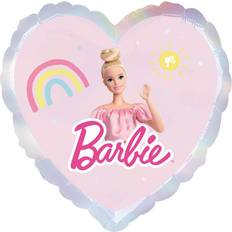 Text- & Themenballons Amscan Folienballon Barbie Heart rund 45 cm