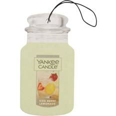 Yankee Candle Paper Car Jar Air Freshener for Long Lasting Fragrance, Iced Berry Lemonade