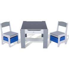 Blau Möbel-Sets Baby Vivo Kindersitzgruppe multifunktionalem Tisch 2