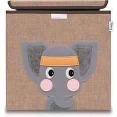 Lifeney aufbewahrungsbox + deckel braun elefant spielzeug kinderzimmer faltbox
