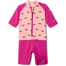 Polyester UV-drakter Columbia Sandy Shores Sunguard Suit Infant, pink 12/18 Triathlondragter