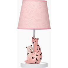 Lambs & Ivy Enchanted Safari Pink Leopard with Shade Bulb Coral Night Light