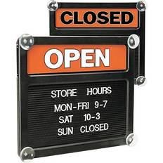 Workplace Signs U.S. Stamp & Sign Double-Sided "OPEN/CLOSED" Message Sign with