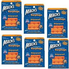 Mack's pillow soft earplugs, hot orange, kid size 1 x 6