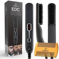 Aberlite edc premium beard straightener brush for men professional straighte