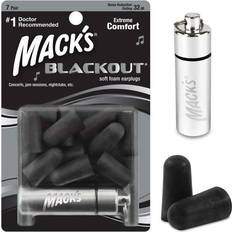 Mack's Blackout Soft Foam Earplugs, 7 Pair with Travel Case 32 dB Highest NRR, Comfortable Ear Plugs for Concerts, Jam Sessions, Nightclubs, Loud Events and Shooting Sports