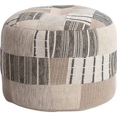 Storied Home Handwoven Cotton Patchwork Pouffe