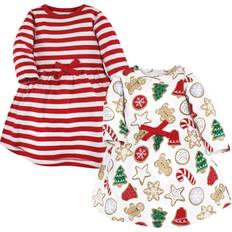 Babies Dresses Touched By Nature Infant and Toddler Girl Organic Cotton Long-Sleeve Dresses Christmas Cookies Toddler