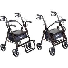 Walkers Drive Medical Duet Transport Wheelchair Chair Rollator Walker