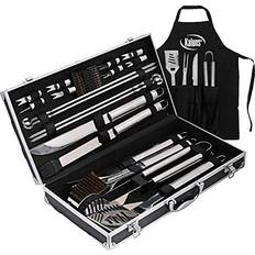 Kaluns Deluxe Grill Set Grill Accessories 21 Piece Grilling Set Heavy Duty BBQ