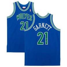 Sports Fan Products Kevin Garnett Minnesota Timberwolves Autographed Blue 1995-1996 Mitchell and Ness Authentic Jersey