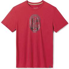 Smartwool Overdeler Smartwool Mountain Trail Graphic Tee Rhythmic Red Luer