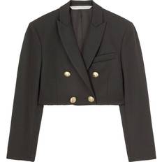 Polyamid Jacketts Palm Angels Cropped Double-Breasted Blazer - Black