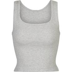 Women T-shirts & Tank Tops SKIMS Rib Tank - Light Heather Grey