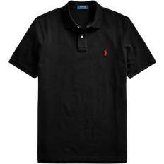 Polo Ralph Lauren Men Polo Shirts Polo Ralph Lauren Slim Fit Mesh Polo Shirt - Black/Red