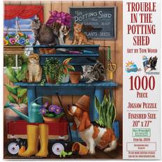 Jigsaw Puzzles Sunsout Trouble in the Potting Shed 1000 Pieces