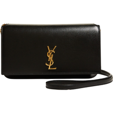 Saint Laurent YSL Monogram Phone Holder Shoulder Bag - Black