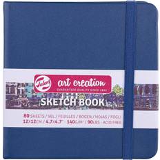 Skisse- & tegneblokk Talens Art Creation Sketchbook Navy Blue 12x12cm 140g 80 sheets