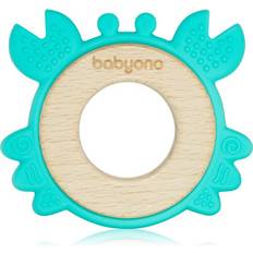 BabyOno 1075/02-WOODEN SILICONE TEETHER CRAB