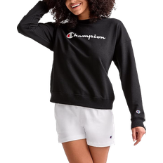 Champion Powerblend Script Logo Crewneck Sweatshirt - Black