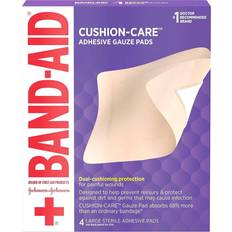 Band-Aid Cushion-Care Adhesive Gauze Pad 11x14cm 4-pack