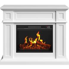 Northwest Fireplaces Northwest Freestanding Electric Fireplace with Mantel and Remote White
