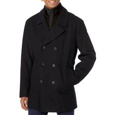 Capes & Ponchos Marc New York Men's Burnett Double-Breasted Wool-Blend Coat Jacket Charcoal