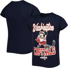 Outerstuff T-shirts Outerstuff Girls Youth Navy Washington Capitals Mickey Mouse Go Team T-Shirt