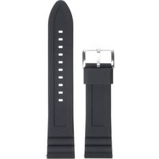 Fossil Android Wearables Fossil Men 22mm Black Silicone Watch Strap