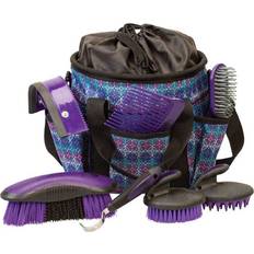 Equestrian Weaver Leather Grooming Kit Purple Geo