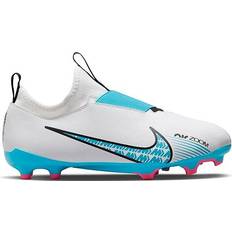 Fotballsko Nike Jr. Mercurial Vapor 15 Academy MG - White/Pink Blast/Baltic Blue