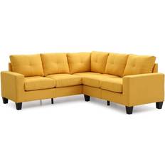 Gray Sofas Glory Furniture Newbury Twill Fabric 82" 5 Seater