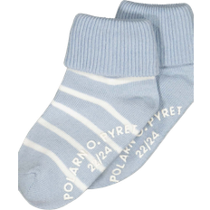 Polarn O. Pyret Socks With Non-Slip Nubs 2-pack - Light Blue