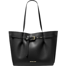 Michael Kors Emilia Large Pebbled Leather Tote Bag - Black