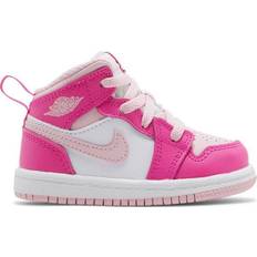 Nike Jordan 1 Mid TD - White/Fierce Pink/Medium Soft Pink