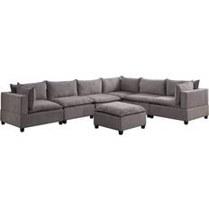 Contemporary Home Living Madison 157" 7pcs 6 Seater