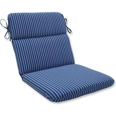 Pillow Perfect Outdoor/Indoor Resort Stripe Round Corner Chair Cushions White (92.71x)