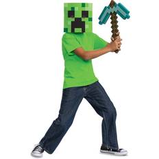Grønn Ansiktsmasker Disguise Minecraft pickaxe and mask set