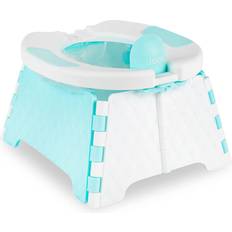 Potties on sale Jool Baby Collapsible Travel Potty Chair with Travel Bag & 30 Replacement Bags in Aqua Aqua
