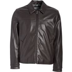 Cole Haan Men's Faux-Leather Jacket, Dark Brown